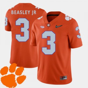 2018 ACC Vic Beasley Jr. College Jersey #3 For Men Clemson Football Orange
