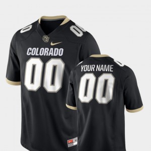 Black Football University of Colorado Men's College Custom Jersey #00 2018 Game