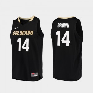 #14 Replica Basketball UC Colorado Deleon Brown College Jersey For Men's Black