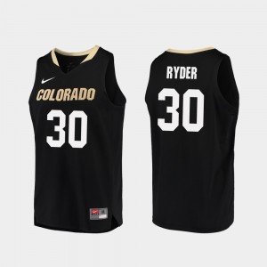 Black CU Buffs Frank Ryder College Jersey Replica For Men's #30 Basketball