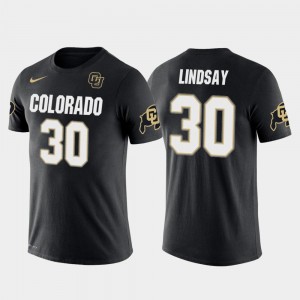 Buffaloes Phillip Lindsay College T-Shirt #30 Future Stars Black Denver Broncos Football Mens