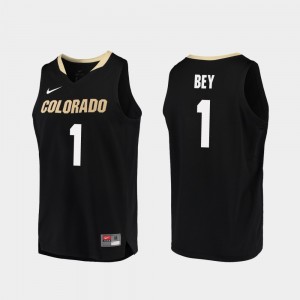 Black #1 Replica Basketball For Men Tyler Bey College Jersey Colorado Buffalo