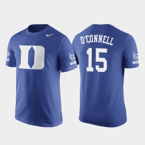 Duke University Future Stars #15 Alex O'Connell College T-Shirt Men's Basketball Replica Royal