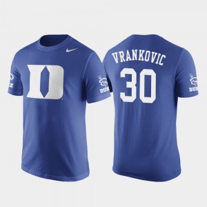 Duke Royal Basketball Replica #30 Future Stars Antonio Vrankovic College T-Shirt For Men's