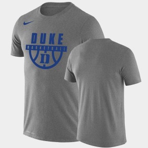 Drop Legend Performance Basketball Men's Heathered Gray Blue Devils College T-Shirt