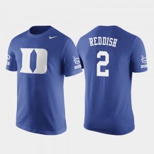 Cam Reddish College T-Shirt Future Stars Men Basketball Replica #2 Blue Devils Royal
