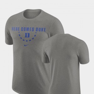Basketball Team Heathered Gray College T-Shirt Mens Duke Blue Devils