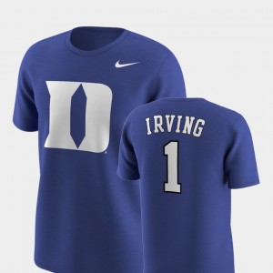 #1 Royal Men Kyrie Irving College T-Shirt Blue Devils Future Stars Replica