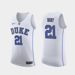 Basketball White #21 For Men's Replica Duke Matthew Hurt College Jersey