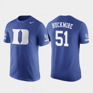 Royal Men's Duke Blue Devils Mike Buckmire College T-Shirt Basketball Replica Future Stars #51