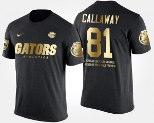 For Men Antonio Callaway College T-Shirt Black Florida Gold Limited Short Sleeve With Message #81