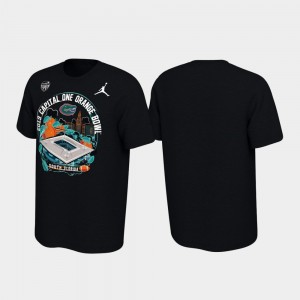 Men 2019 Orange Bowl Bound College T-Shirt Black Gator Illustration