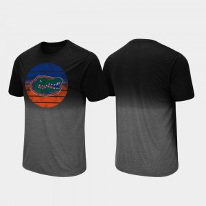 Black Dip Dye Mens College T-Shirt University of Florida Fancy Walking
