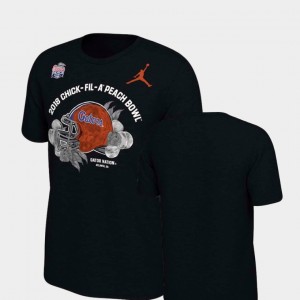 Black For Men College T-Shirt Florida Gator 2018 Peach Bowl Bound Helmet