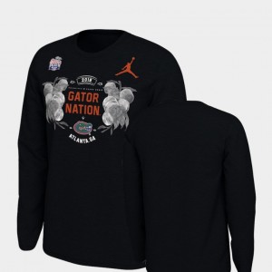 Black Gators College T-Shirt Mens 2018 Peach Bowl Bound Verbiage Long Sleeve