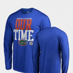 Gators Mens Counter Long Sleeve College T-Shirt 2018 Peach Bowl Bound Blue