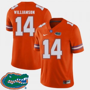 #14 2018 SEC Chris Williamson College Jersey University of Florida Orange Football For Men