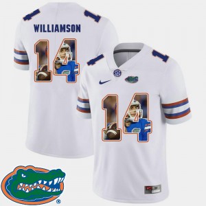Chris Williamson College Jersey Pictorial Fashion Florida Football #14 Men's White