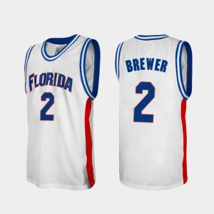 #2 Florida Basketball Mens Alumni Corey Brewer College Jersey White