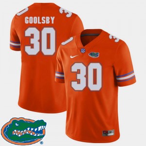 Orange Florida Gators Football For Men's DeAndre Goolsby College Jersey #30 2018 SEC