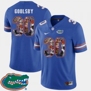 Football Pictorial Fashion Mens #30 Royal DeAndre Goolsby College Jersey University of Florida