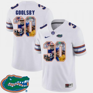 DeAndre Goolsby College Jersey Florida Pictorial Fashion Football White Mens #30