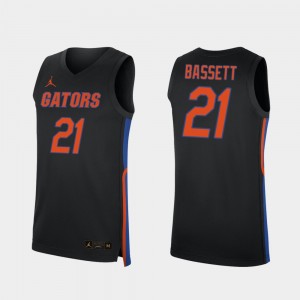 For Men's UF #21 Dontay Bassett College Jersey 2019-20 Basketball Replica Black
