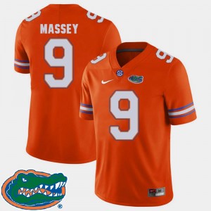 Dre Massey College Jersey Men's Orange Florida Gators 2018 SEC Football #9