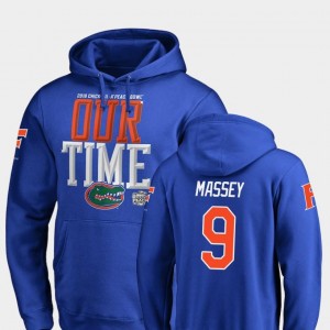 Mens Counter 2018 Peach Bowl Bound #9 Dre Massey College Hoodie University of Florida Royal