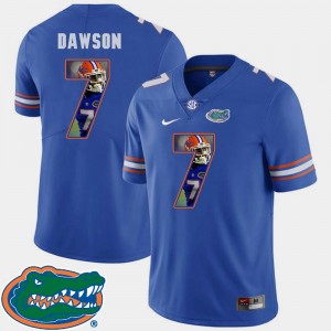Pictorial Fashion Duke Dawson College Jersey University of Florida Royal #7 Football Men's
