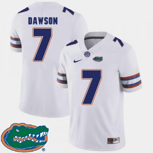 Florida #7 Duke Dawson College Jersey 2018 SEC Mens White Football