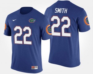 For Men's University of Florida Emmitt Smith College T-Shirt Blue #22