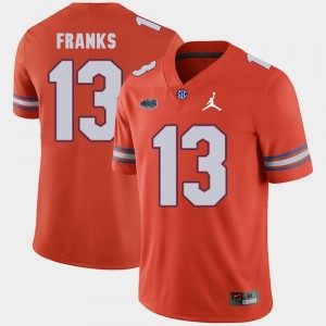 Mens University of Florida Replica 2018 Game Orange #13 Jordan Brand Feleipe Franks College Jersey
