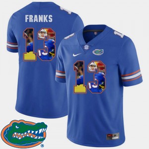 Florida #13 Feleipe Franks College Jersey For Men Royal Football Pictorial Fashion