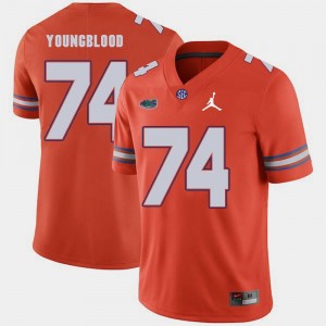 Jack Youngblood College Jersey Florida Gators #74 Replica 2018 Game Jordan Brand For Men Orange