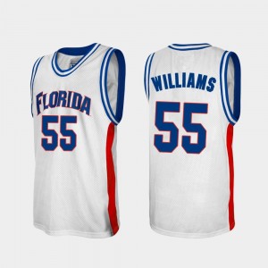 Florida Men's #55 White Jason Williams College Jersey Alumni Basketball