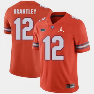 #12 Orange John Brantley College Jersey Men Replica 2018 Game Jordan Brand Gators