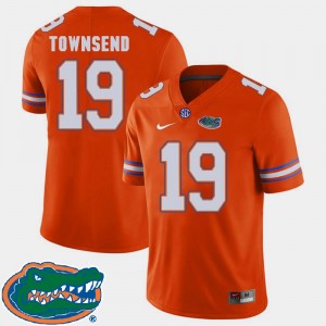 Football Men #19 Florida Gators 2018 SEC Orange Johnny Townsend College Jersey