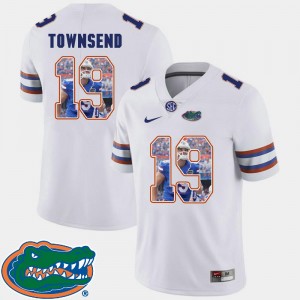Florida White Men Pictorial Fashion Football Johnny Townsend College Jersey #19