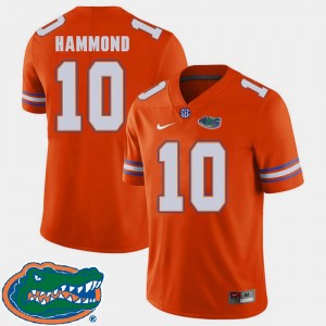 2018 SEC #10 Josh Hammond College Jersey Gator Orange Football For Men