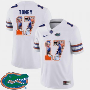 Kadarius Toney College Jersey White #17 For Men Football Pictorial Fashion Gators