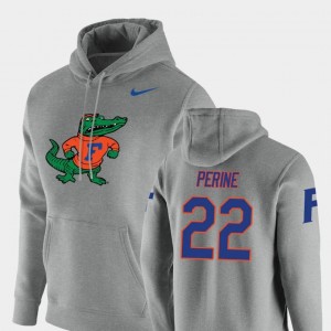For Men Vault Logo Club Heathered Gray Pullover University of Florida #22 Lamical Perine College Hoodie