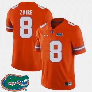 2018 SEC Football Orange Florida Gators #8 Malik Zaire College Jersey Men