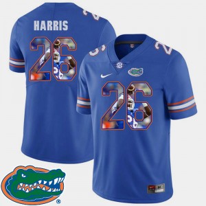 Gator Pictorial Fashion Mens Marcell Harris College Jersey Royal #26 Football