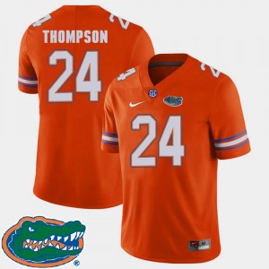 2018 SEC #24 Mark Thompson College Jersey Orange Football Gators For Men's
