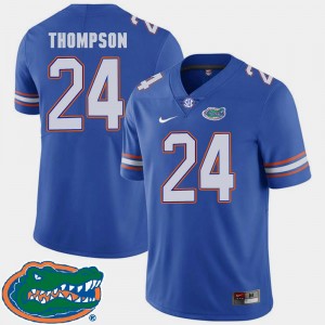 #24 Football 2018 SEC Royal Florida Gators Mark Thompson College Jersey Men's