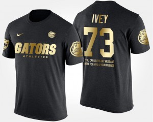 #73 Martez Ivey College T-Shirt Men Black Florida Gold Limited Short Sleeve With Message