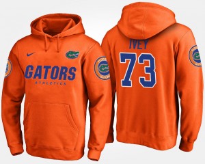Orange Florida Gator #73 Martez Ivey College Hoodie For Men's