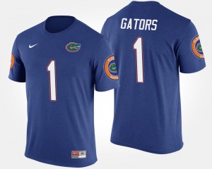 #1 No.1 Short Sleeve College T-Shirt Florida Blue Mens