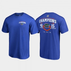 Men's Fair Catch Score Florida College T-Shirt 2018 Peach Bowl Champions Royal